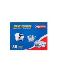 Bigpoint Laminasyon Filmi A4 125 Mikron 100'lü Kutu