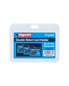 Bigpoint Çift Taraflı Kart Kabı Kristal Yatay Şeffaf 85x54mm