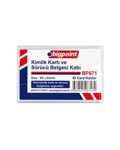 Bigpoint Kimlik, Ehliyet Kabı Yatay Şeffaf 86x54mm