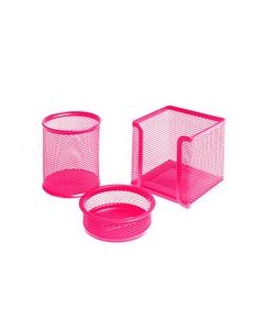 Bigpoint Metal Perfore 3'lü Set Pembe