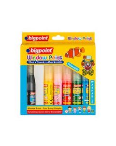 Bigpoint Cam Boyası (Window Paint) 5 Renk x 20 ml